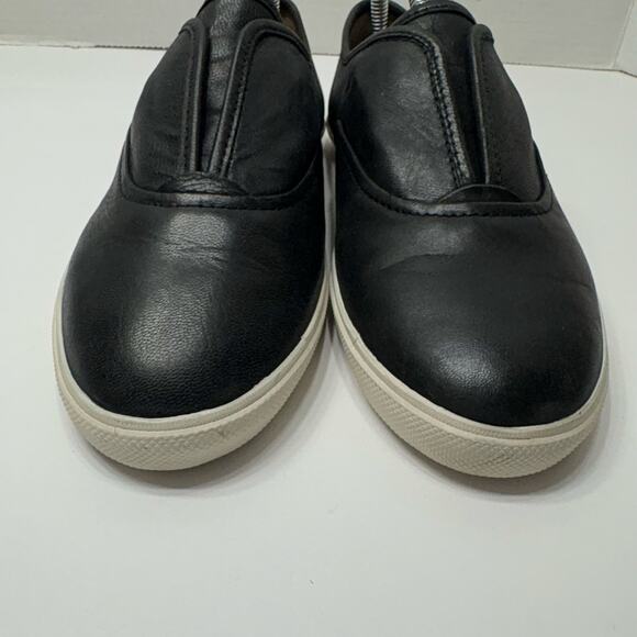 FRYE Mindy Black Leather Slip-On Sneakers Women’s Casual Comfort Shoes sz: 8.5 - Picture 4 of 12